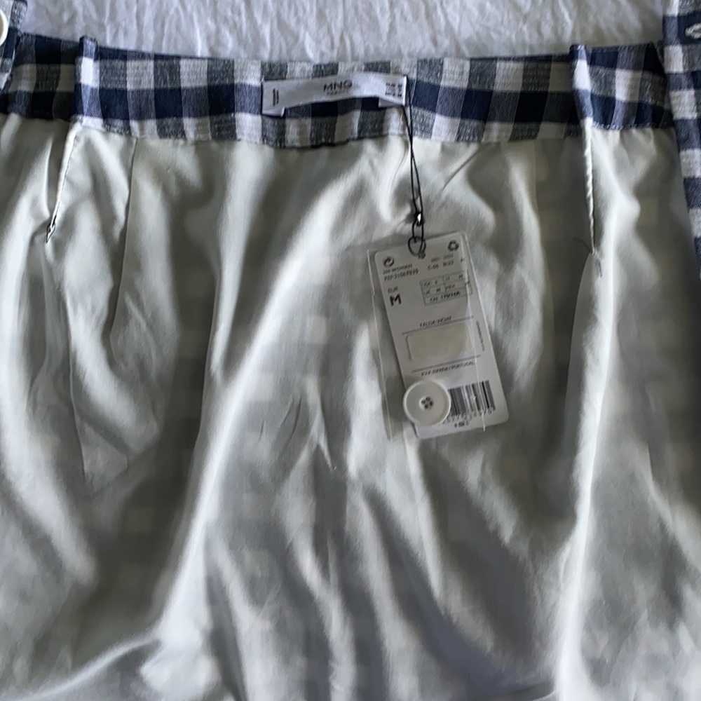 MANGO blue mini short skirt. Size S - Picture 10 of 11